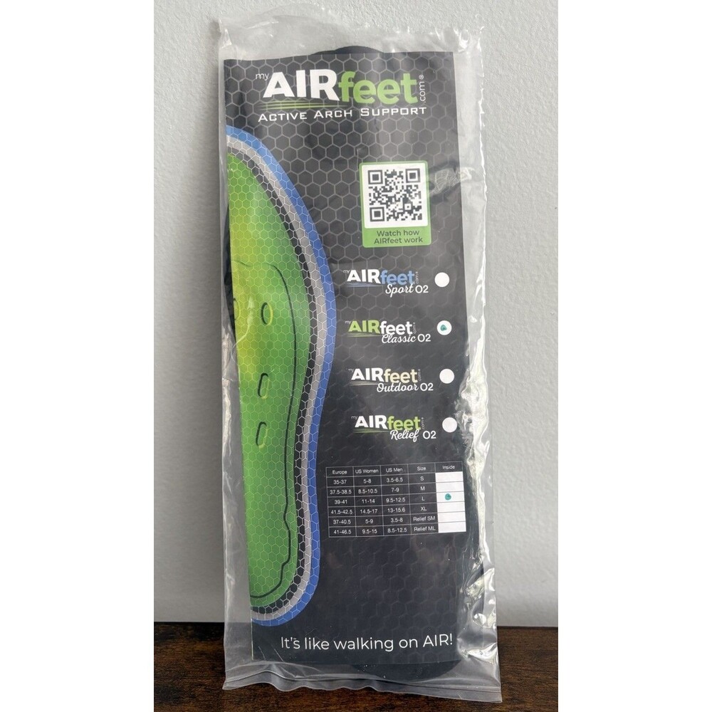 My Airfeet Relief Classic O2 Insoles Size  Large US Men 9.5-12.5 US Women 11-14
